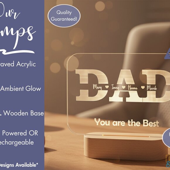 Custom LED Name Light | Personalized Light-Up Sign | Father’s Day Gift for Dad - Picture 3 of 8